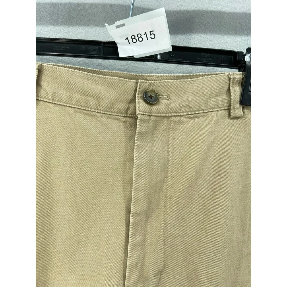 Brooks Brothers 346 Pants Mens 38x30 Khaki‎ Chino  Cotton Flat Front Classic Fit